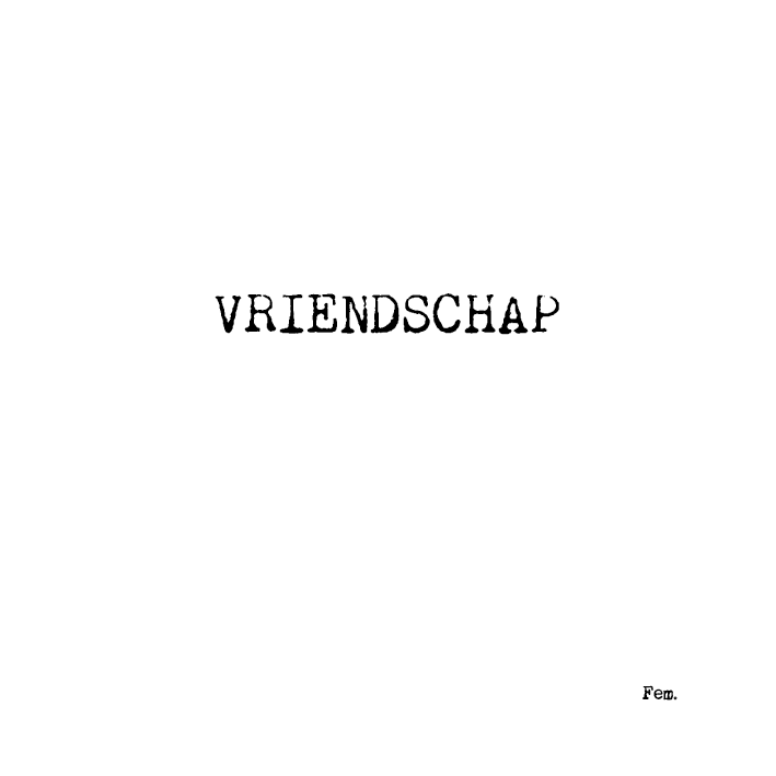 Vriendschap