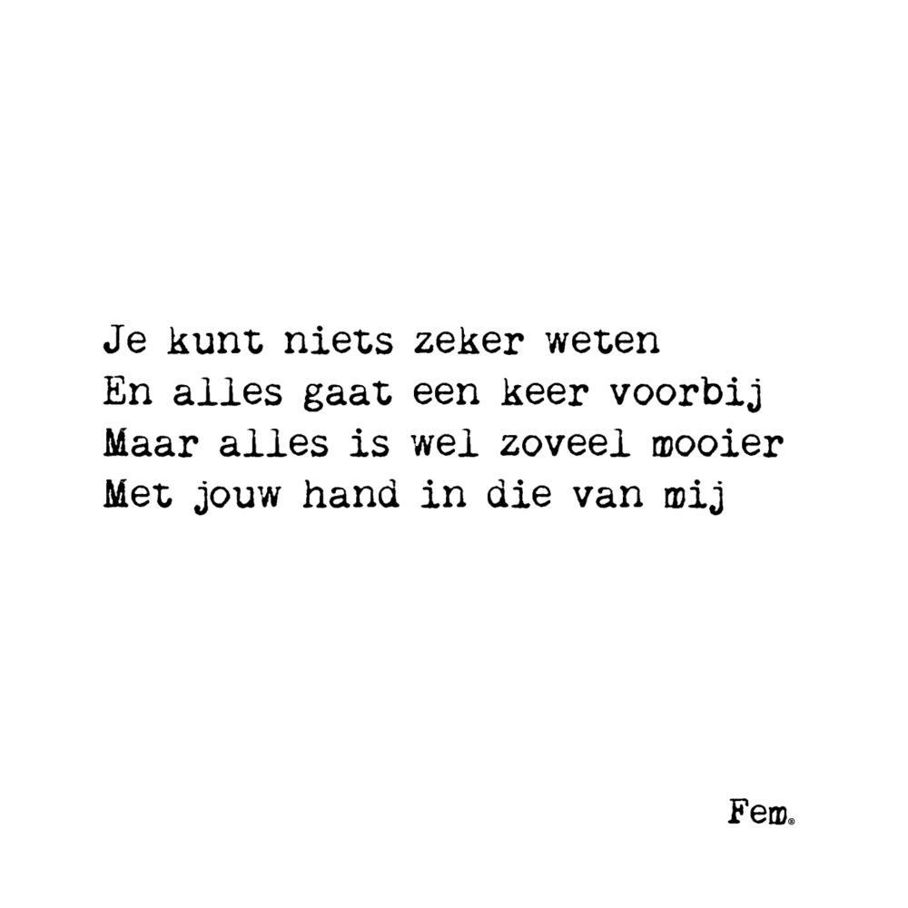 Kaart met Pen - Je kunt niets zeker weten