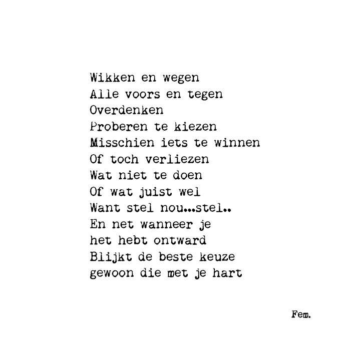 Poster A4 - Kiezen met je hart