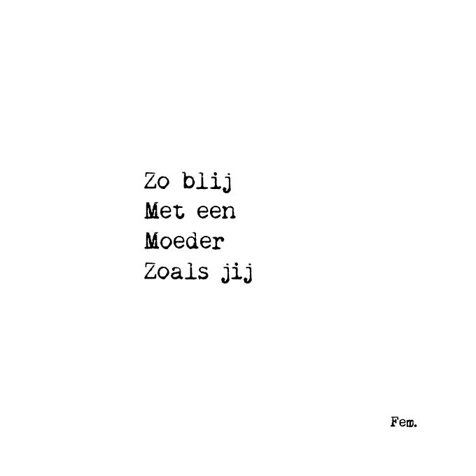 Kaart - Blij met een Moeder zoals jij