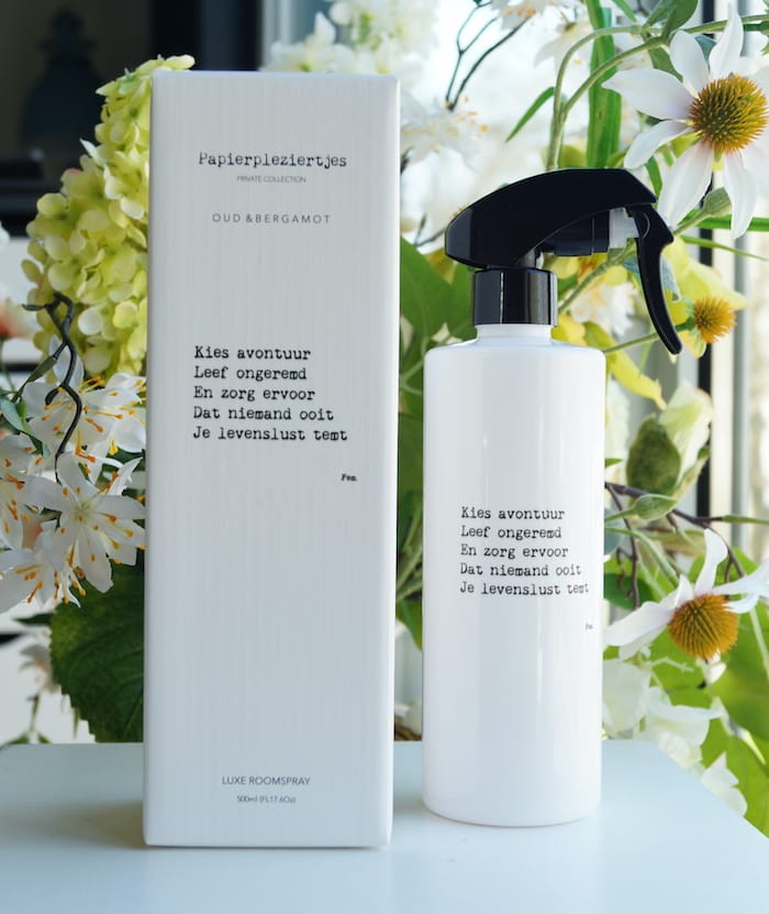 Interieurspray met verschillende teksten